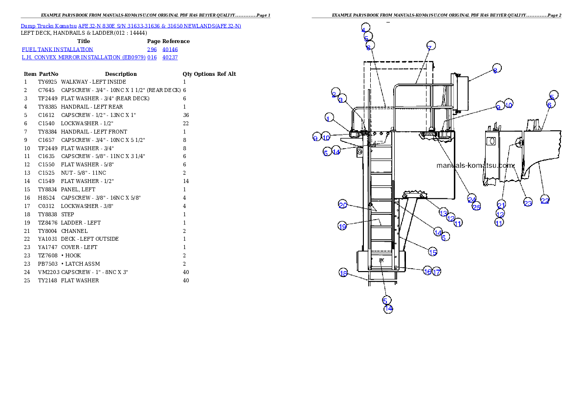 Protected: AFE32-N 830E S/N 31633-31636 & 31650  NEWLANDS Partsbook