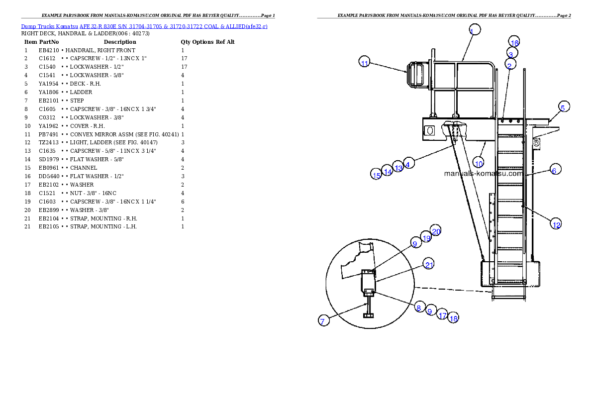 Protected: AFE32-R 830E S/N 31704-31705 & 31720-31722 COAL & ALLIED Partsbook