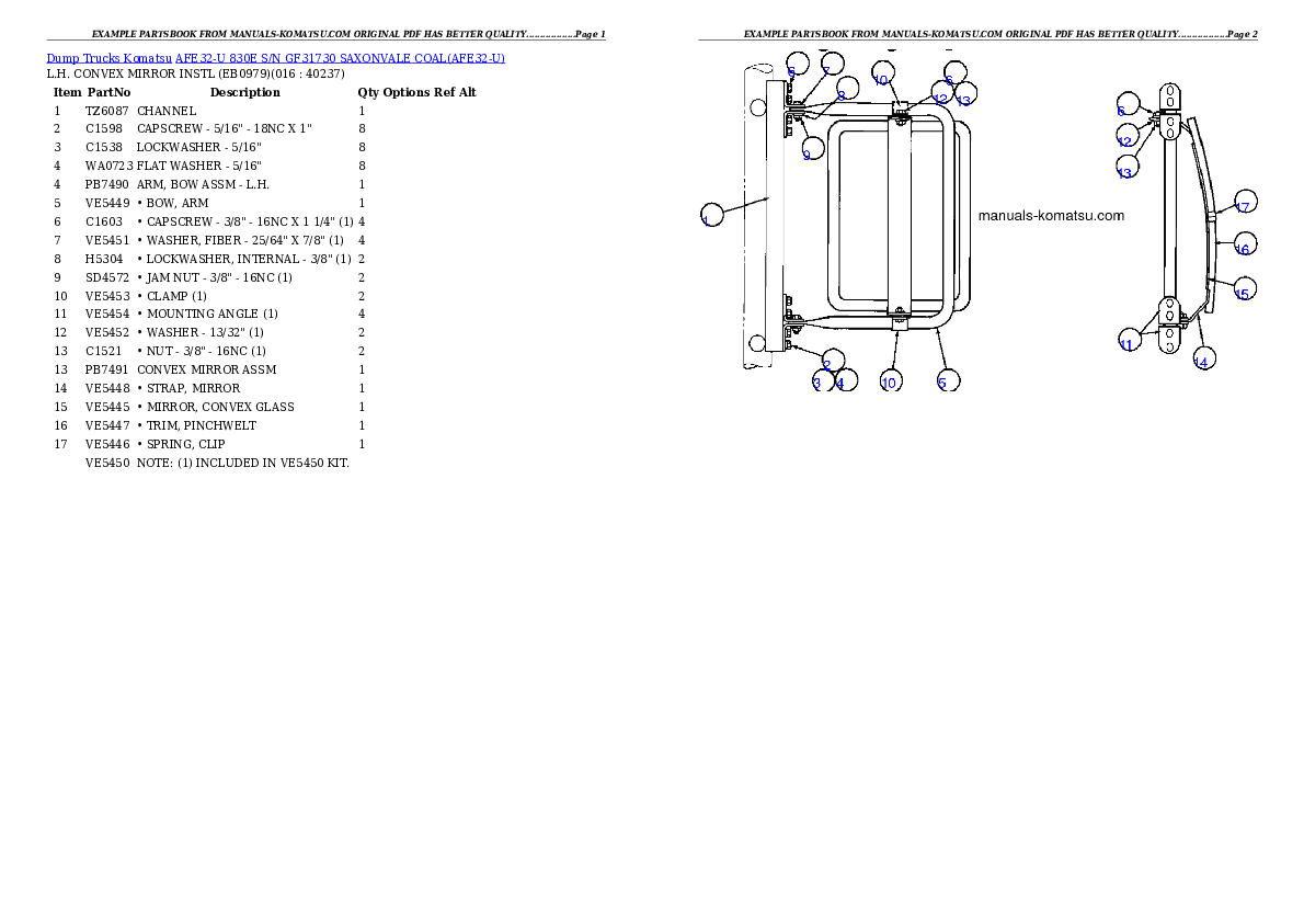 Protected: AFE32-U 830E S/N GF31730 SAXONVALE COAL Partsbook