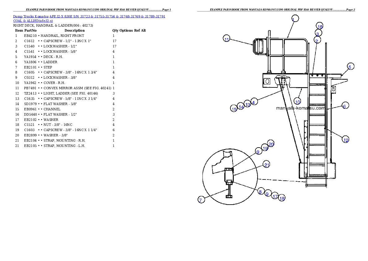 Protected: AFE32-X  830E S/N 31723 & 31755-31756 & 31768-31769 & 31789-31791 COAL & ALLIED Partsbook