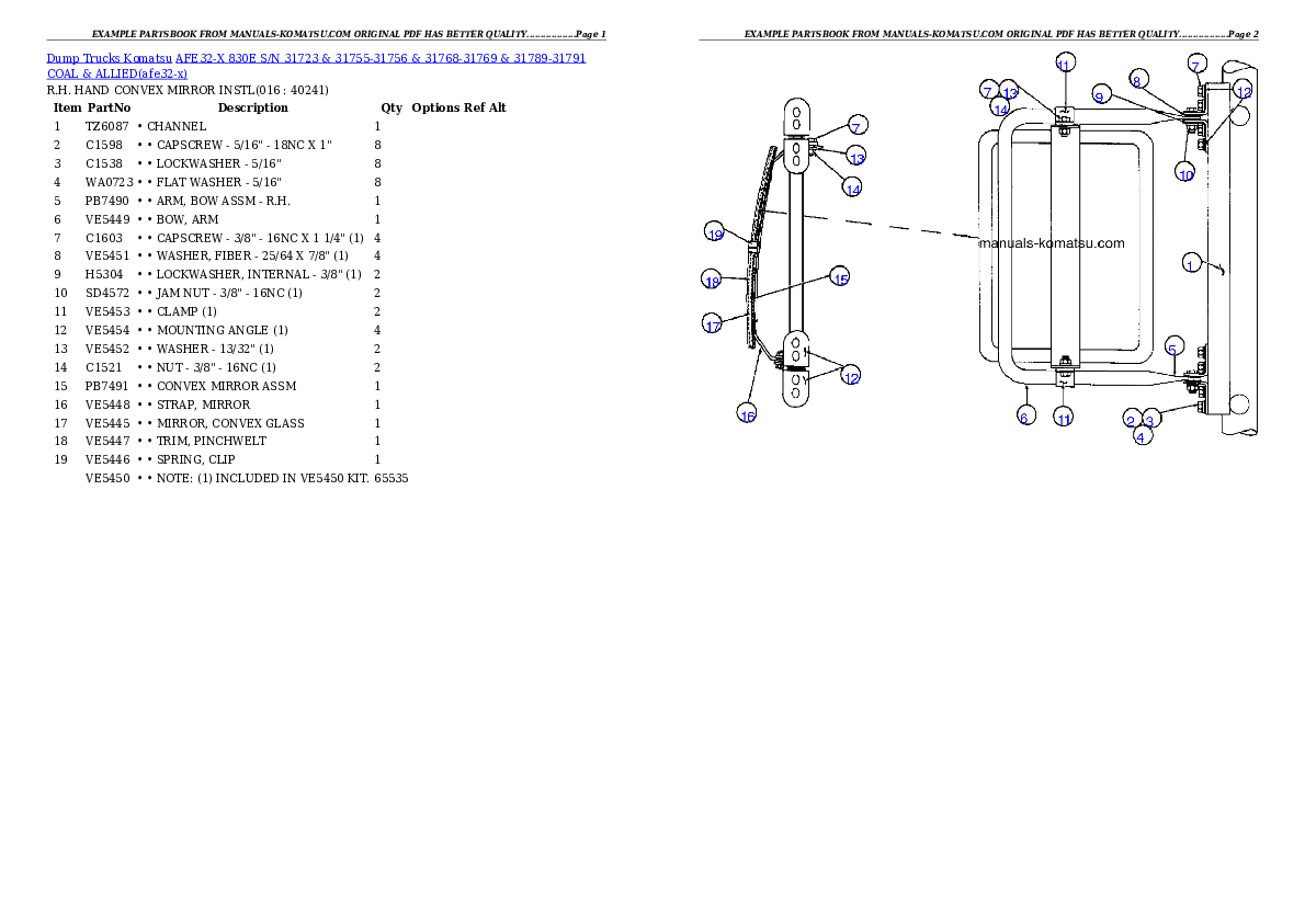 Protected: AFE32-X  830E S/N 31723 & 31755-31756 & 31768-31769 & 31789-31791 COAL & ALLIED Partsbook