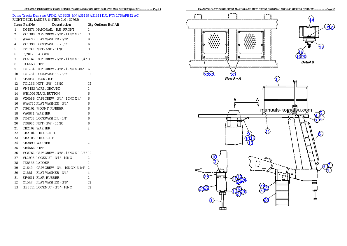 Protected: AFE42-AC 630E S/N A31439-A31441 KAL PTY LTD Partsbook