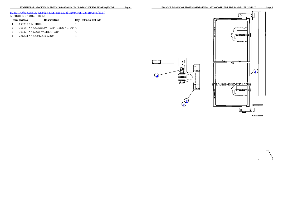 Protected: AFE42-J 630E S/N 32081-32084 MT. LEYSHON Partsbook