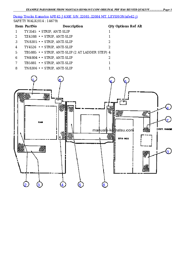 Protected: AFE42-J 630E S/N 32081-32084 MT. LEYSHON Partsbook