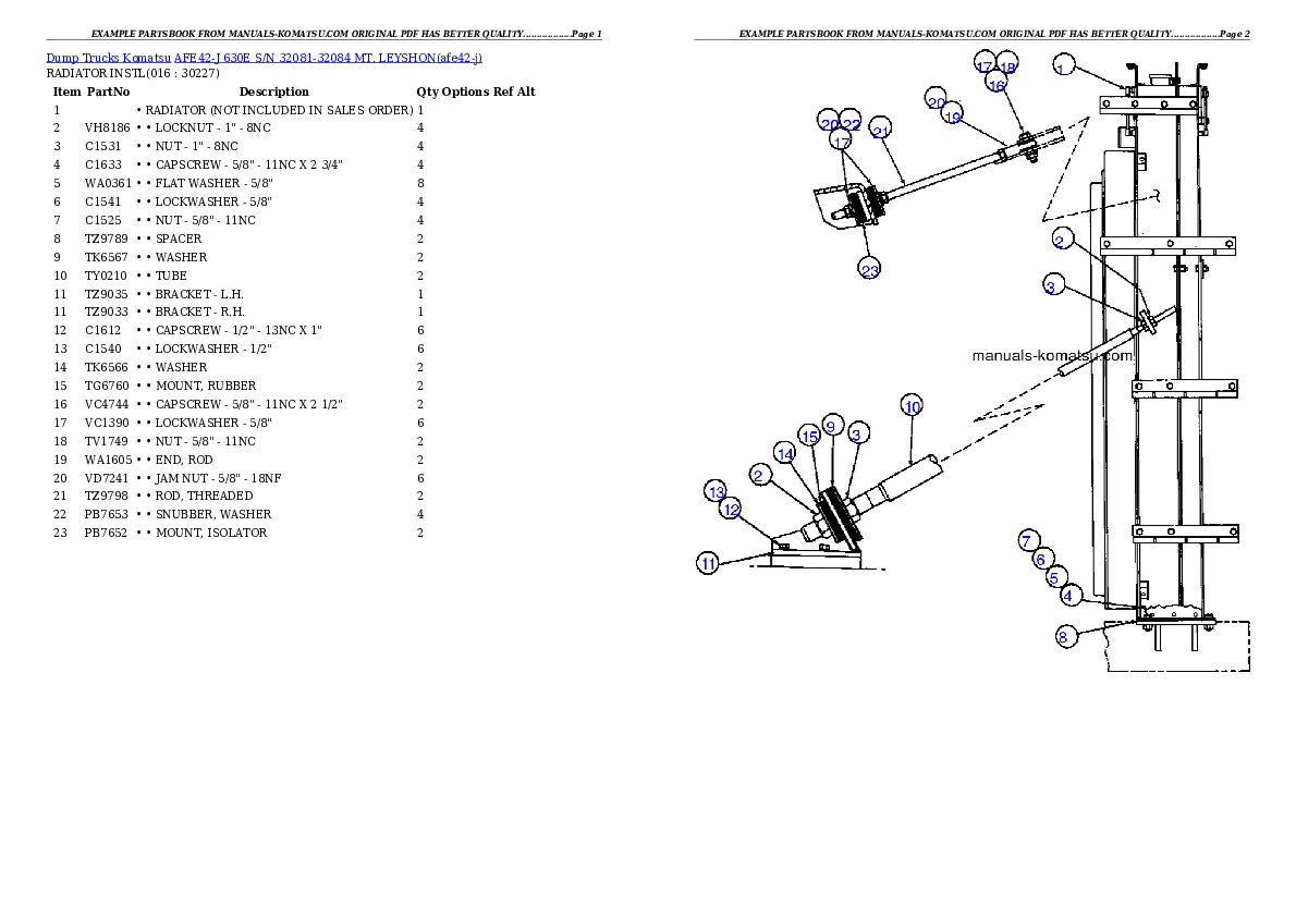 Protected: AFE42-J 630E S/N 32081-32084 MT. LEYSHON Partsbook