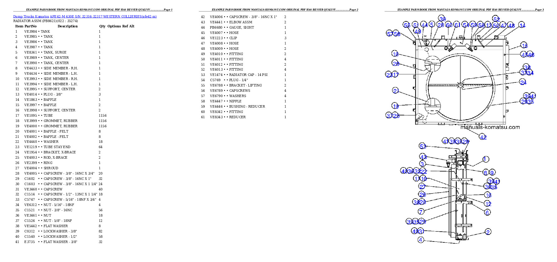 Protected: AFE42-M  630E S/N 32316-32317 WESTERN COLLIERIES Partsbook