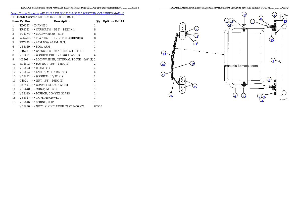 Protected: AFE42-N 630E S/N 32318-32320 WESTERN COLLERIES Partsbook