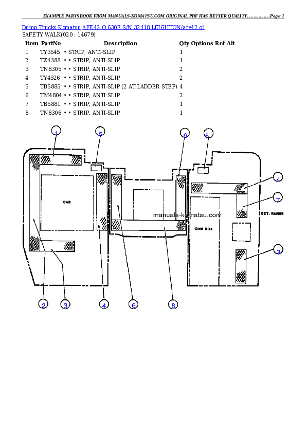 Protected: AFE42-Q 630E S/N 32418 LEIGHTON Partsbook
