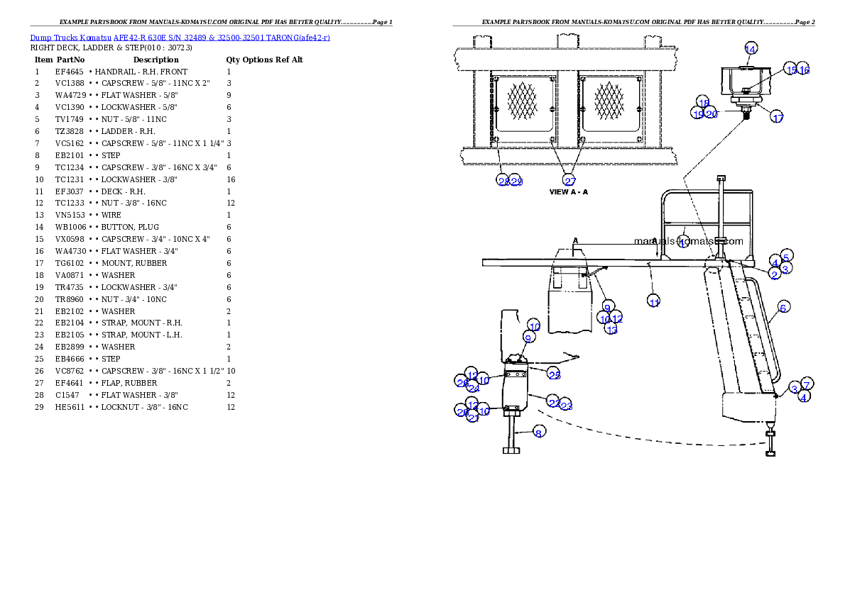 Protected: AFE42-R  630E S/N 32489 & 32500-32501 TARONG Partsbook