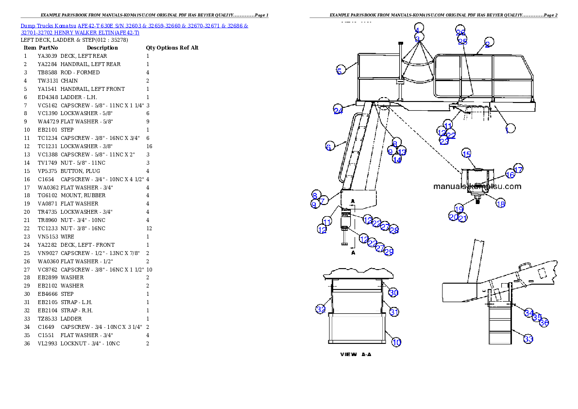 Protected: AFE42-T 630E S/N 32603 & 32659-32660 & 32670-32671 & 32686 & 32701-32702   HENRY WALKER ELTIN Partsbook