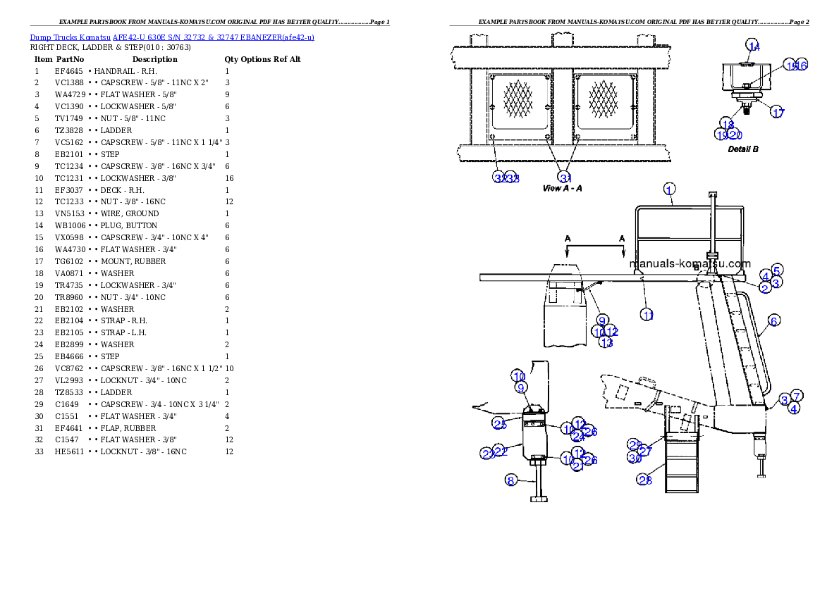 Protected: AFE42-U  630E S/N 32732 & 32747 EBANEZER Partsbook