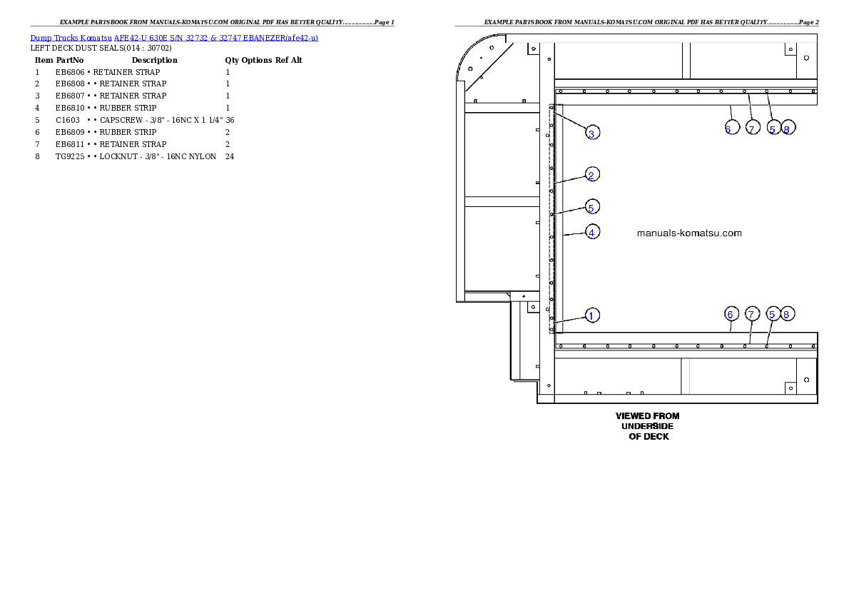 Protected: AFE42-U  630E S/N 32732 & 32747 EBANEZER Partsbook