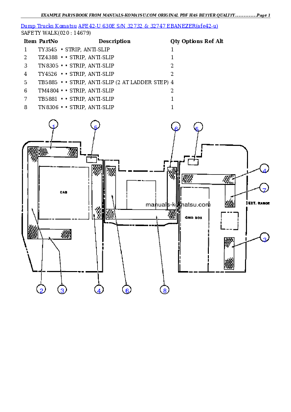 Protected: AFE42-U  630E S/N 32732 & 32747 EBANEZER Partsbook