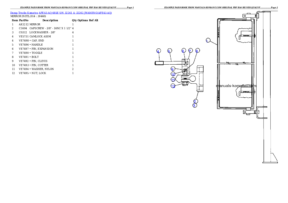 Protected: AFE43-AQ 685E S/N 32261 & 32262 JWANENG Partsbook