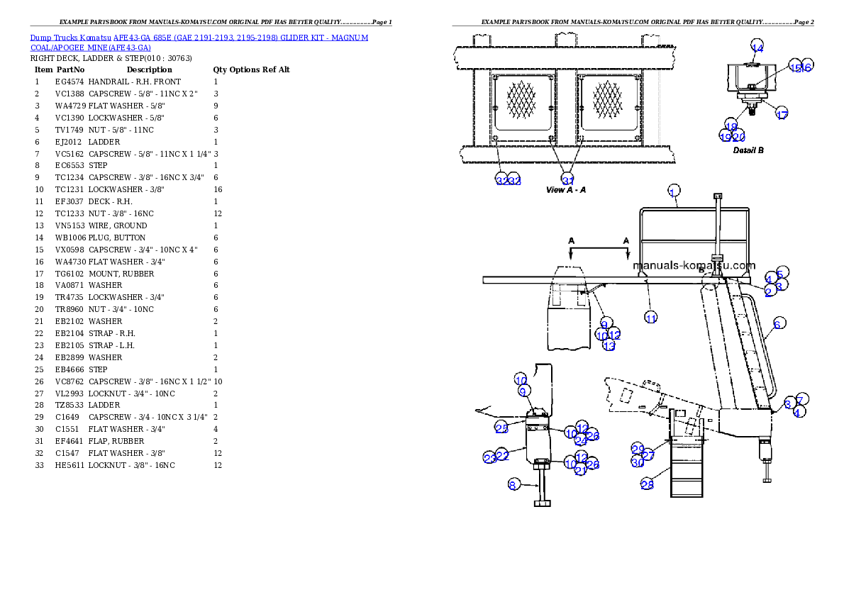 Protected: AFE43-GA 685E (GAE 2191-2193, 2195-2198) GLIDER KIT – MAGNUM COAL/APOGEE MINE Partsbook