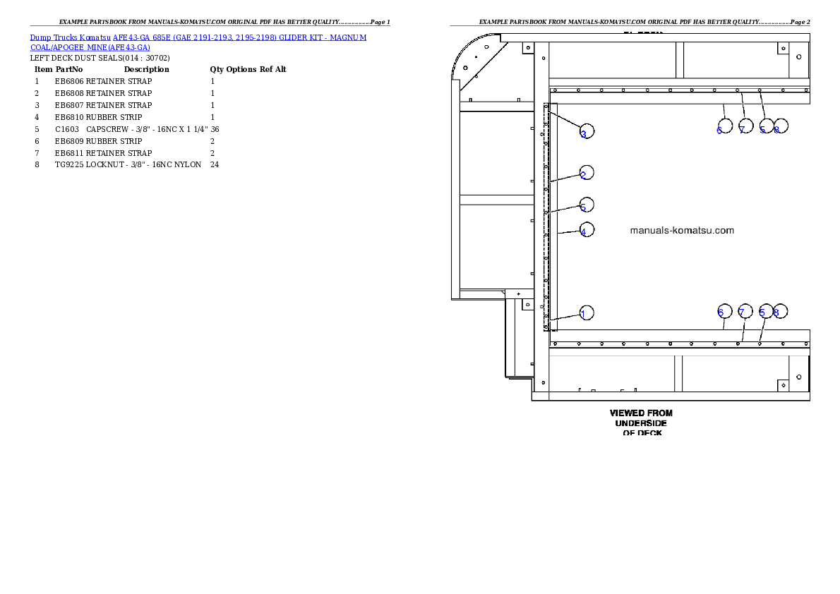 Protected: AFE43-GA 685E (GAE 2191-2193, 2195-2198) GLIDER KIT – MAGNUM COAL/APOGEE MINE Partsbook