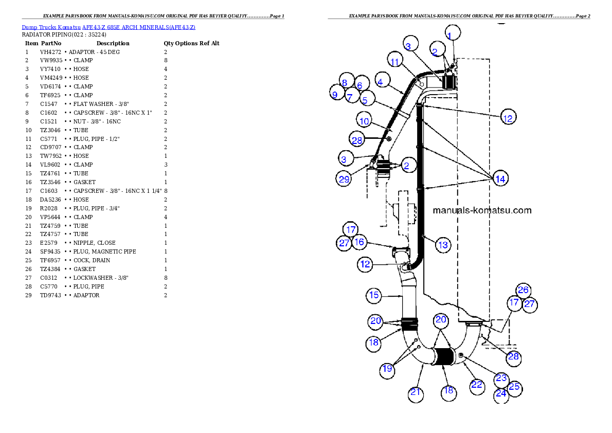 Protected: AFE43-Z 685E               ARCH MINERALS Partsbook