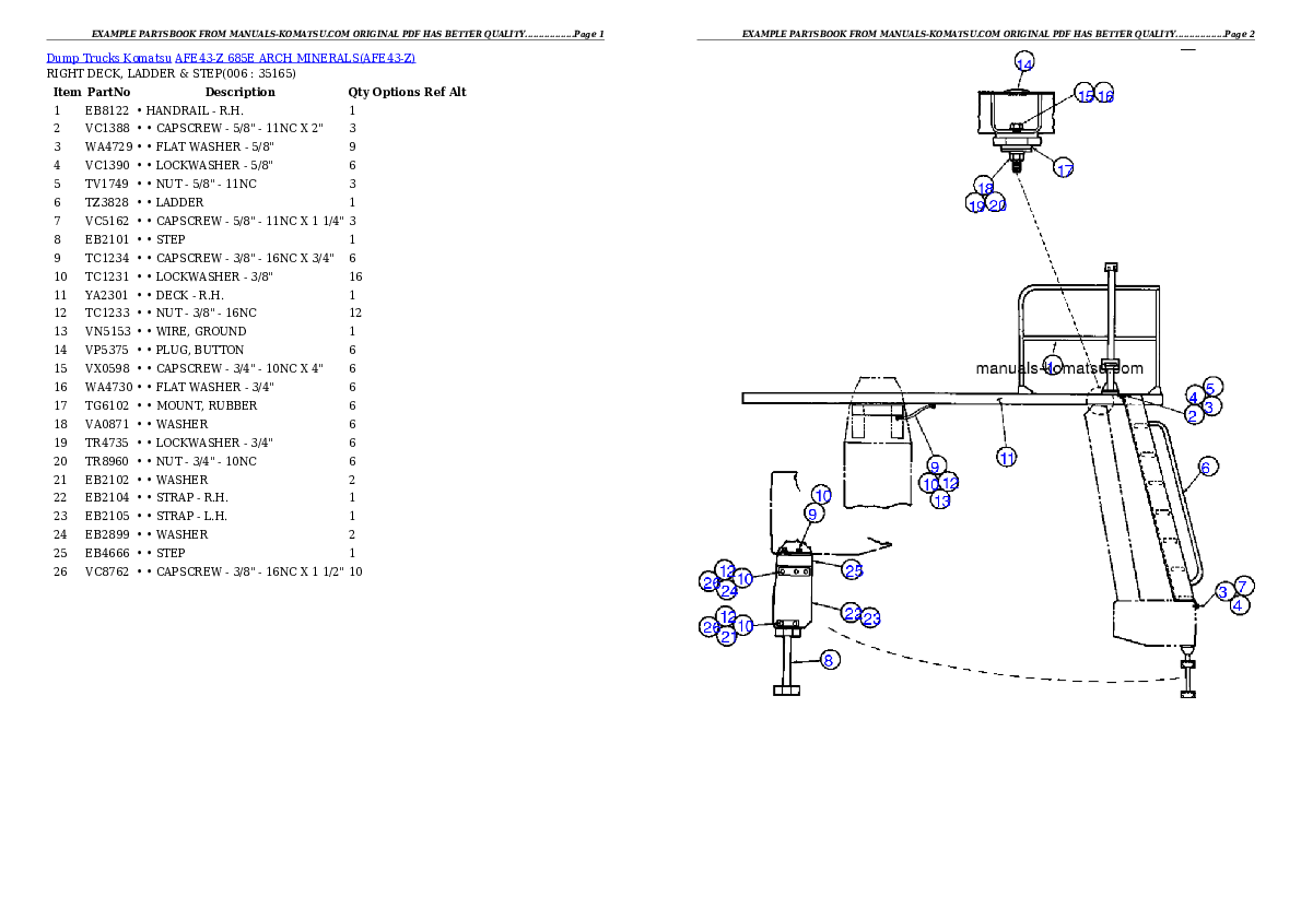 Protected: AFE43-Z 685E               ARCH MINERALS Partsbook