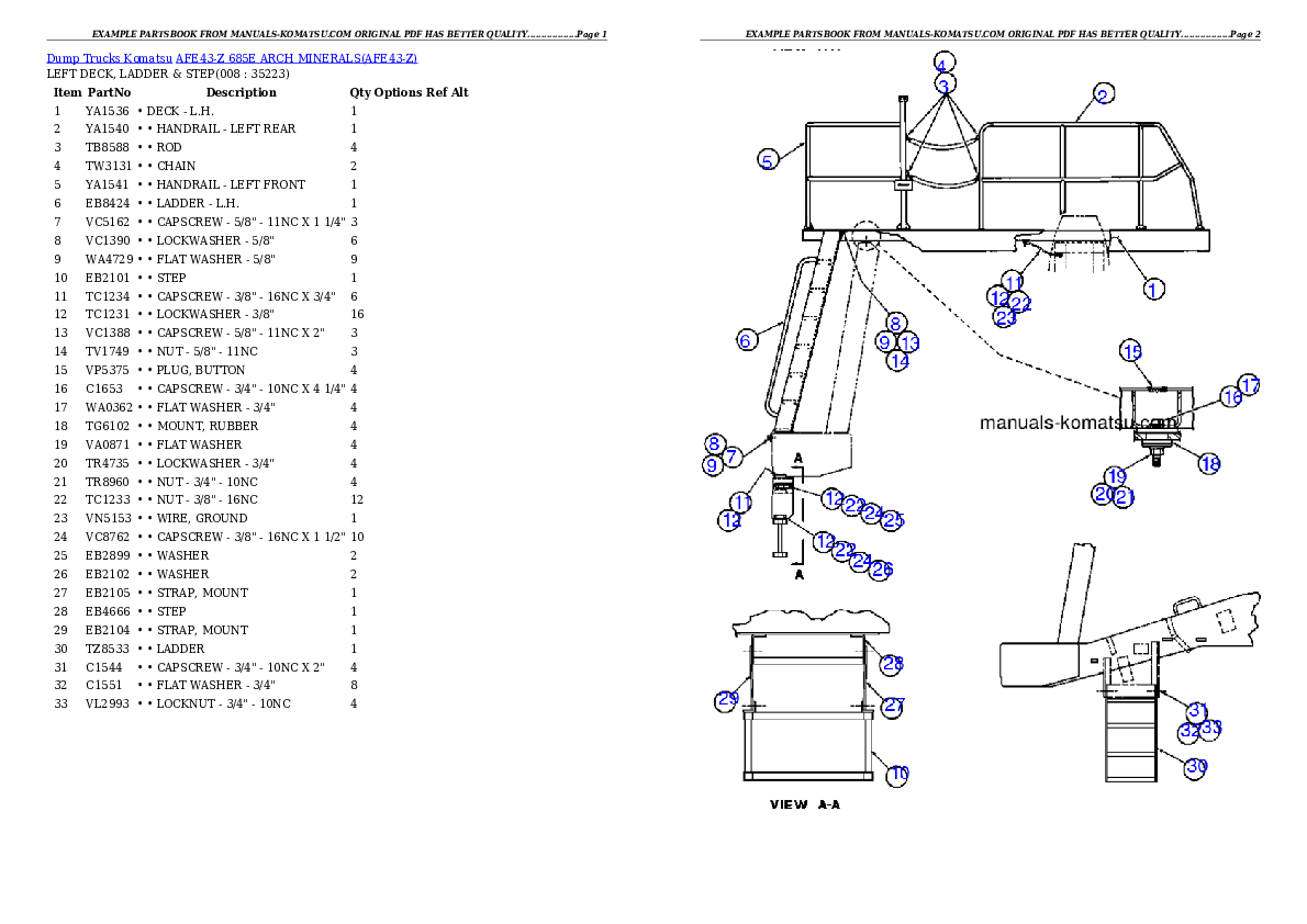 Protected: AFE43-Z 685E               ARCH MINERALS Partsbook