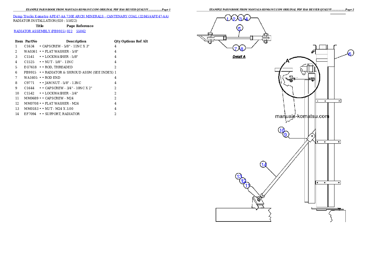 Protected: AFE47-AA 730E                 ARCH MINERALS – CANTENARY COAL (32845) Partsbook