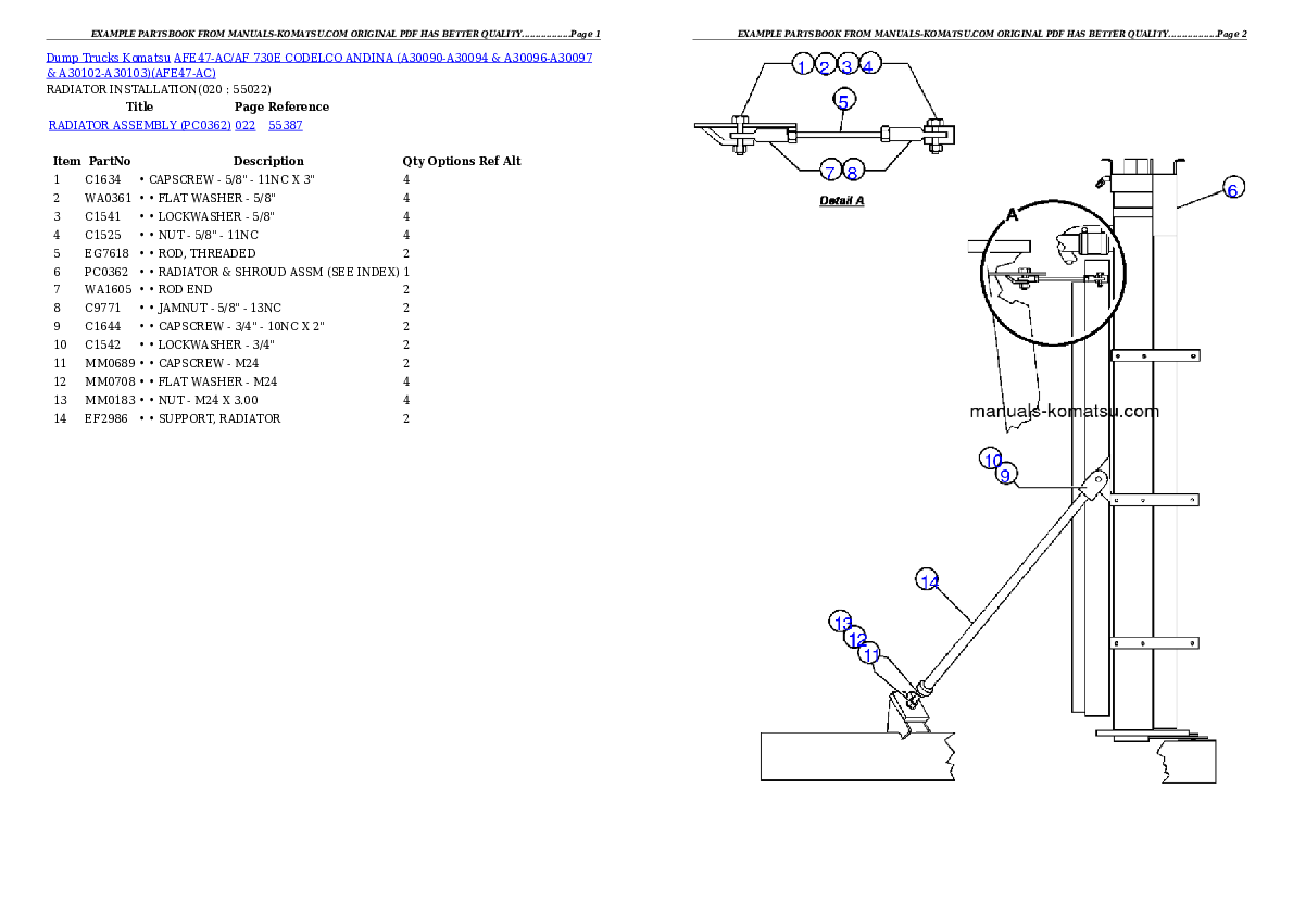 Protected: AFE47-AC/AF 730E             CODELCO ANDINA (A30090-A30094 & A30096-A30097 & A30102-A30103) Partsbook