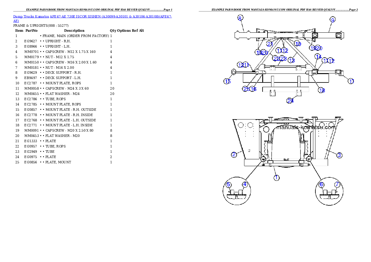 Protected: AFE47-AE 730E                 ISCOR SISHEN (A30099-A30101 & A30106-A30108) Partsbook
