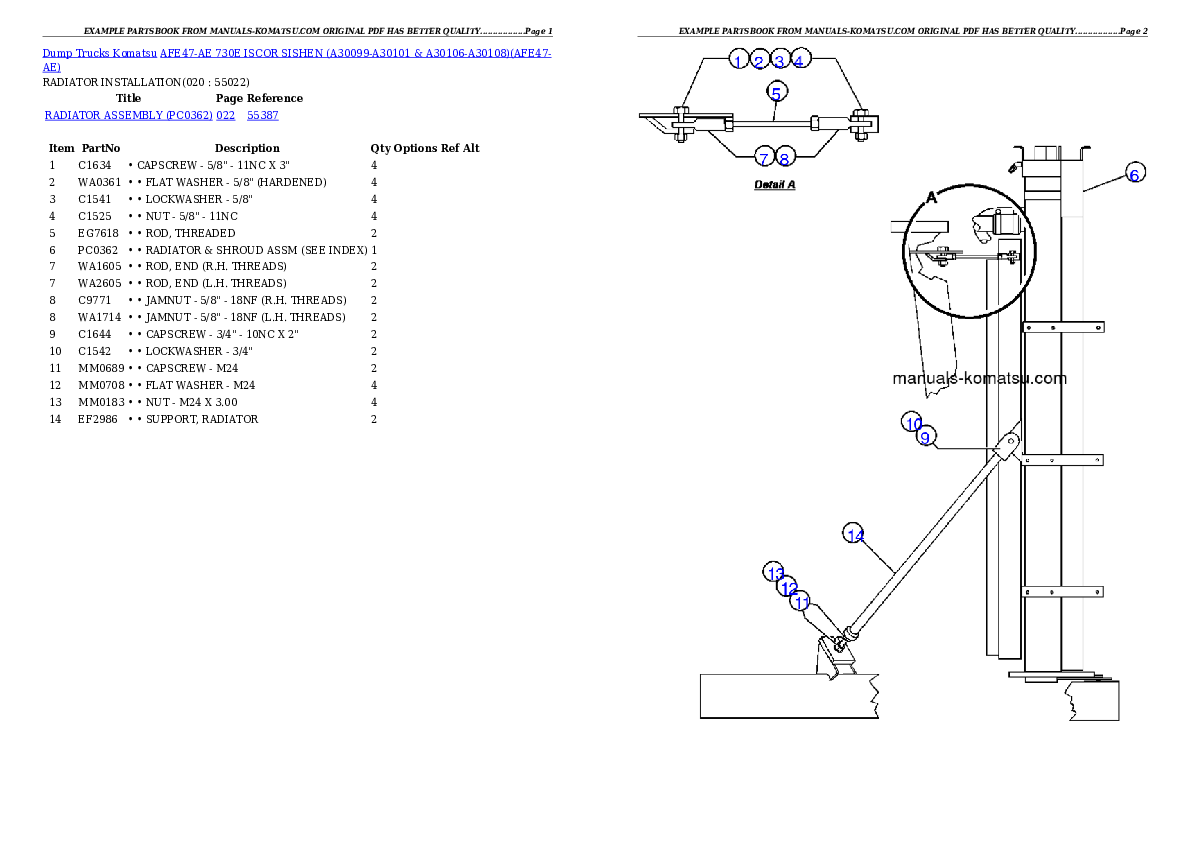 Protected: AFE47-AE 730E                 ISCOR SISHEN (A30099-A30101 & A30106-A30108) Partsbook