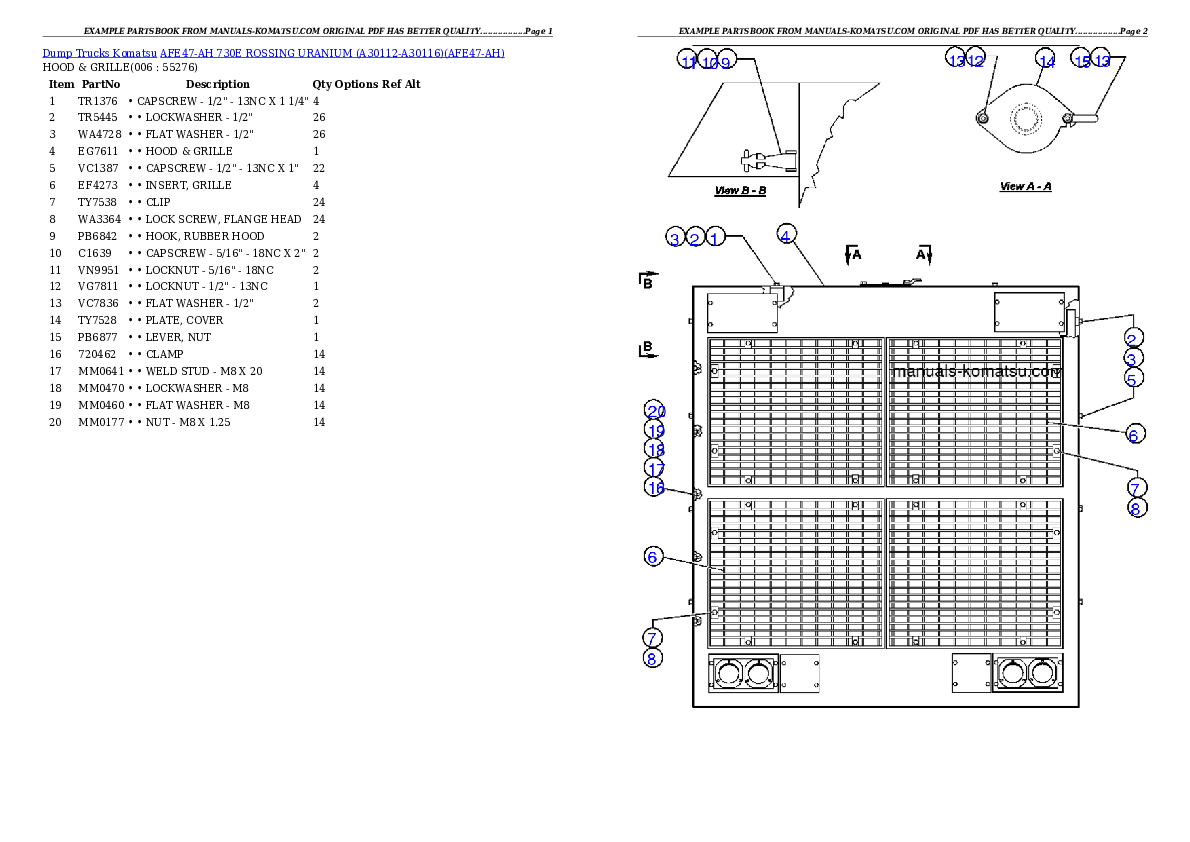 Protected: AFE47-AH 730E                 ROSSING URANIUM (A30112-A30116) Partsbook