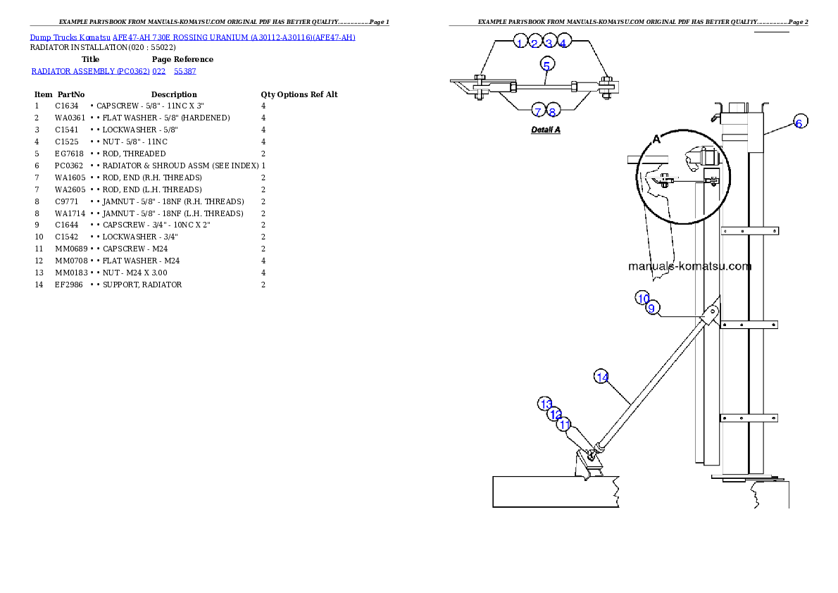 Protected: AFE47-AH 730E                 ROSSING URANIUM (A30112-A30116) Partsbook