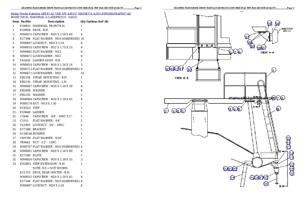 Protected: AFE47-AJ 730E S/N A30117 MASSEY & A30118  ENSHAM Partsbook