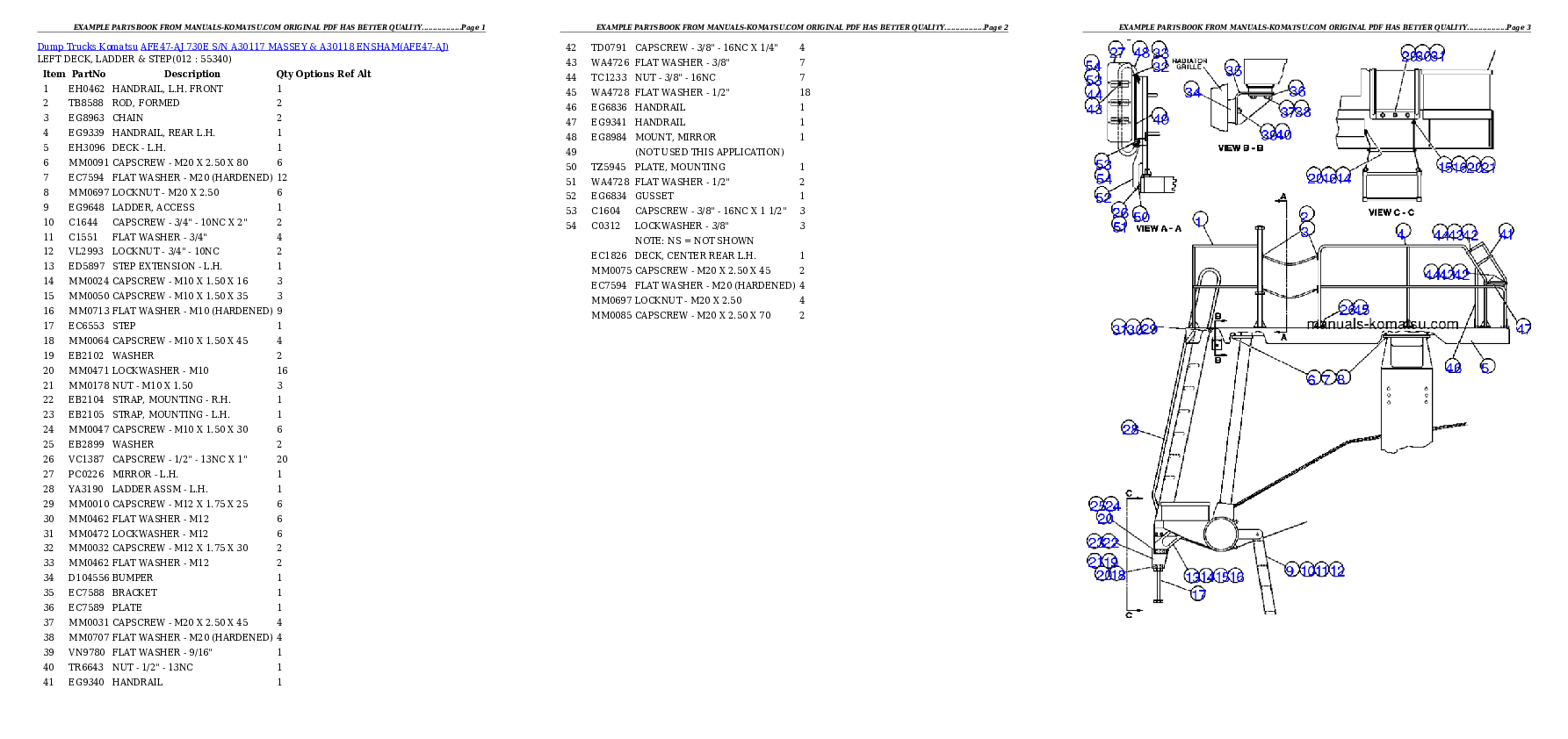 Protected: AFE47-AJ 730E S/N A30117 MASSEY & A30118  ENSHAM Partsbook