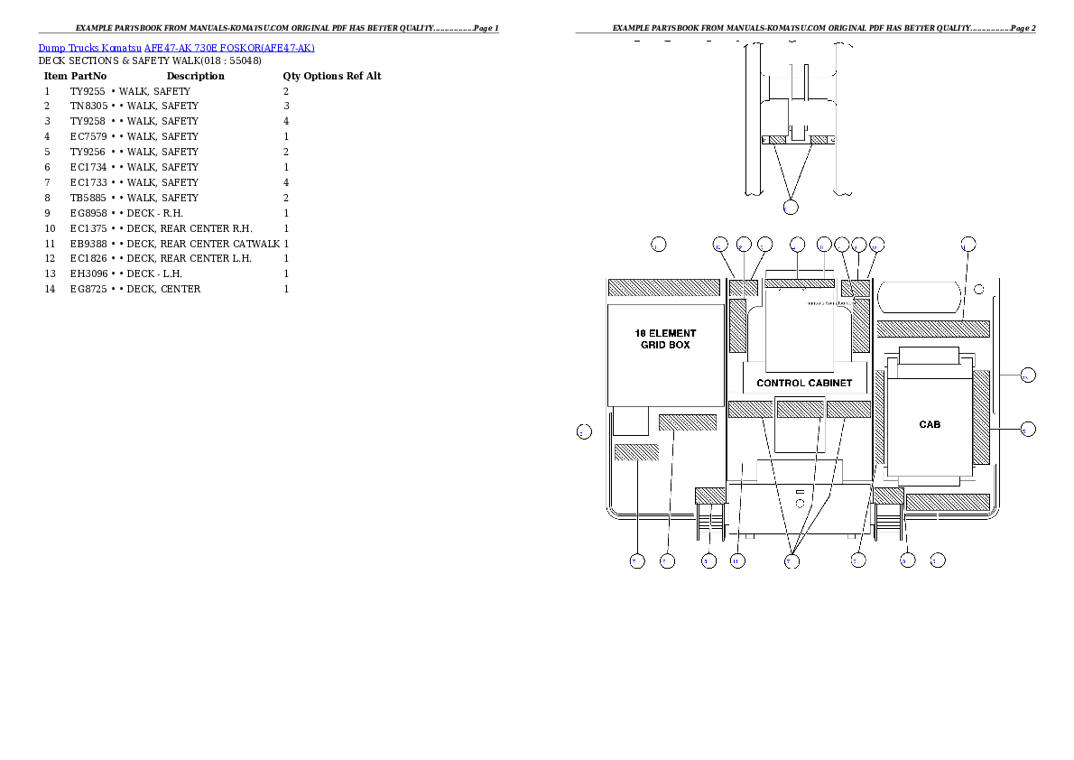 Protected: AFE47-AK 730E                 FOSKOR Partsbook
