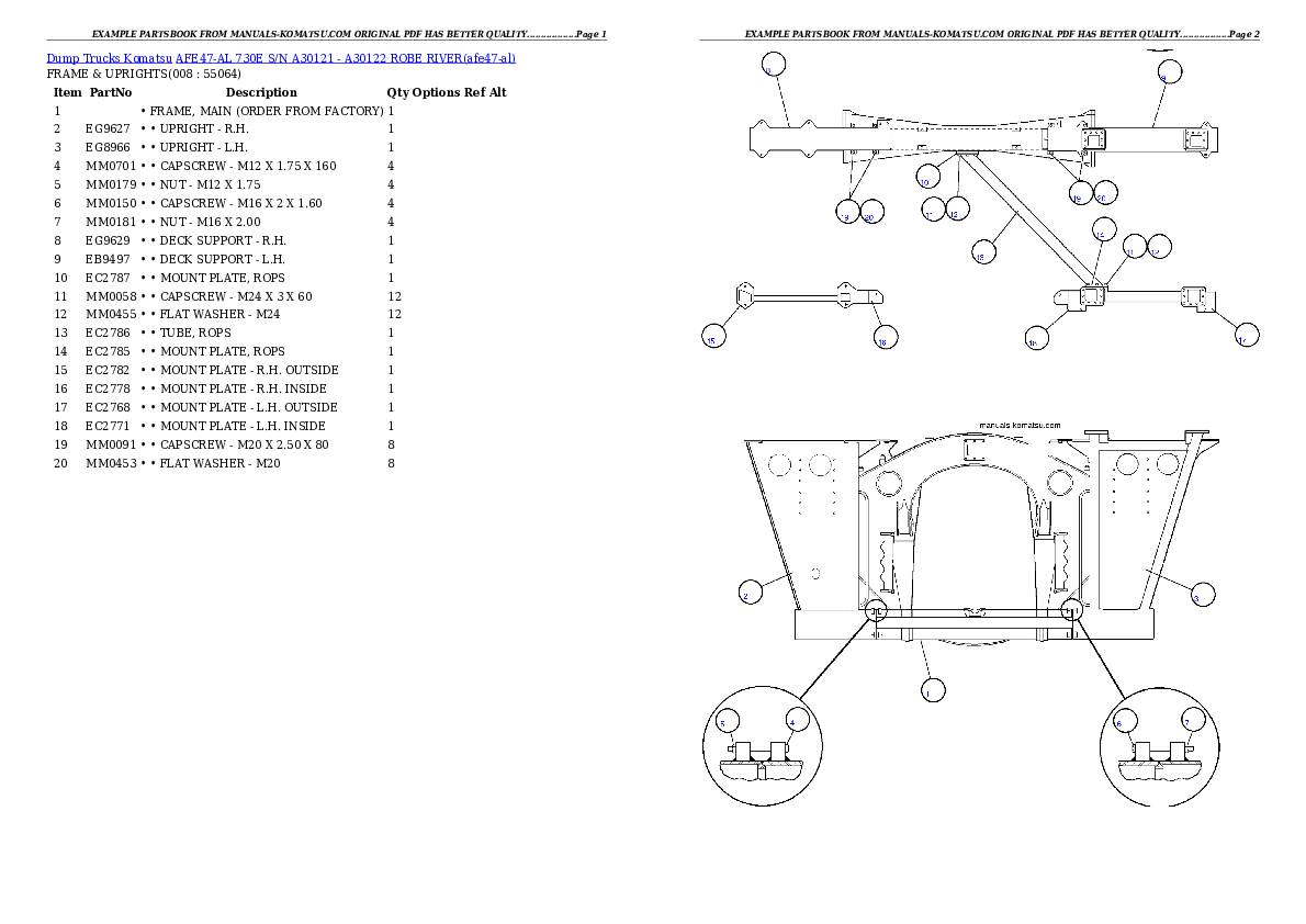 Protected: AFE47-AL 730E S/N A30121-A30122 ROBE RIVER Partsbook