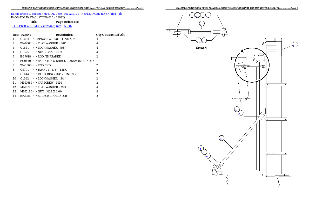 Protected: AFE47-AL 730E S/N A30121-A30122 ROBE RIVER Partsbook