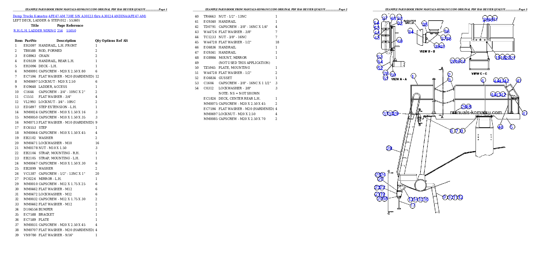 Protected: AFE47-AM  730E S/N A30123 thru A30124 ANDINA Partsbook