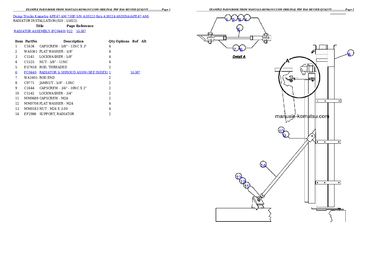 Protected: AFE47-AM  730E S/N A30123 thru A30124 ANDINA Partsbook