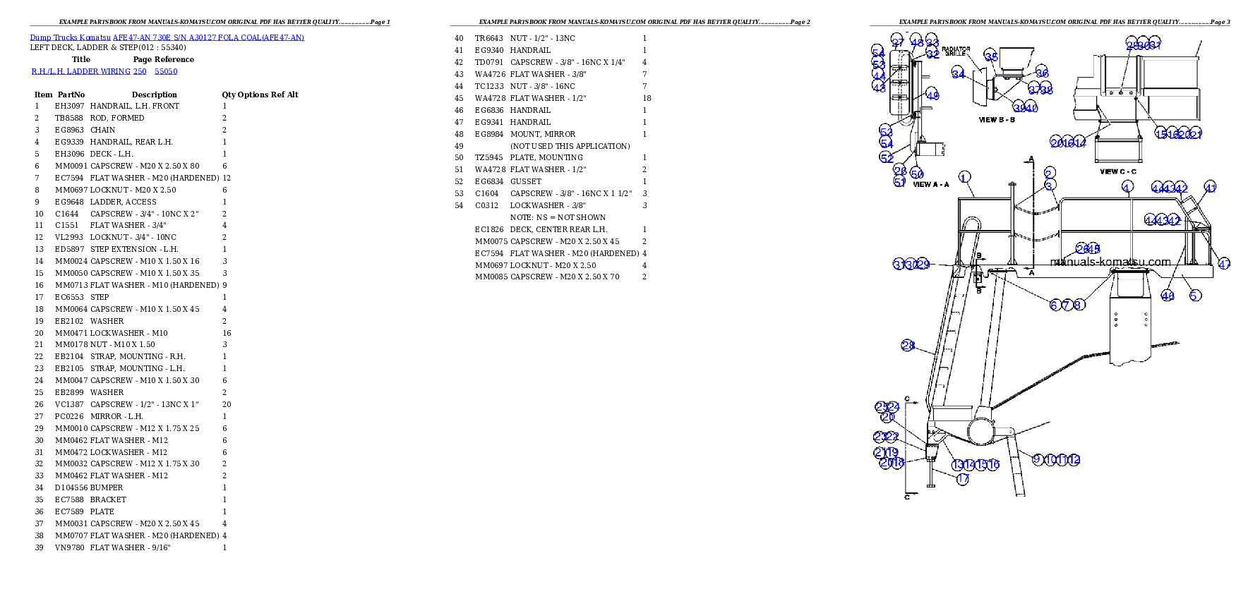 Protected: AFE47-AN  730E S/N A30127 FOLA COAL Partsbook