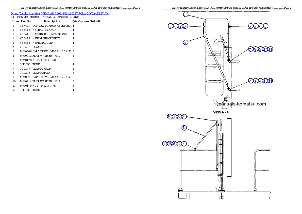 Protected: AFE47-AN  730E S/N A30127 FOLA COAL Partsbook