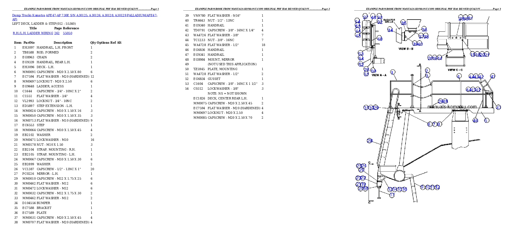 Protected: AFE47-AP  730E  S/N A30125, A30126, A30128, A30129 PALLADIUM Partsbook
