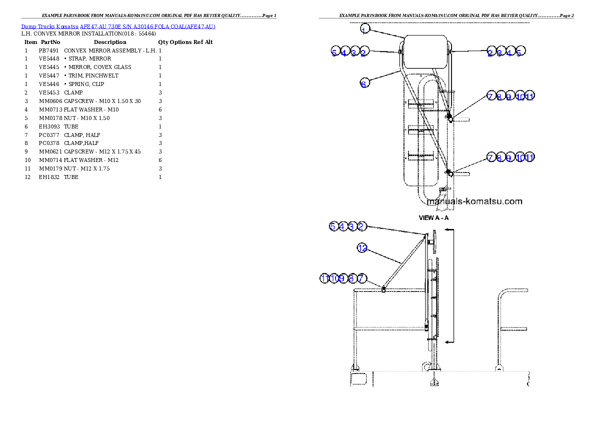 Protected: AFE47-AU 730E S/N A30146  FOLA COAL Partsbook
