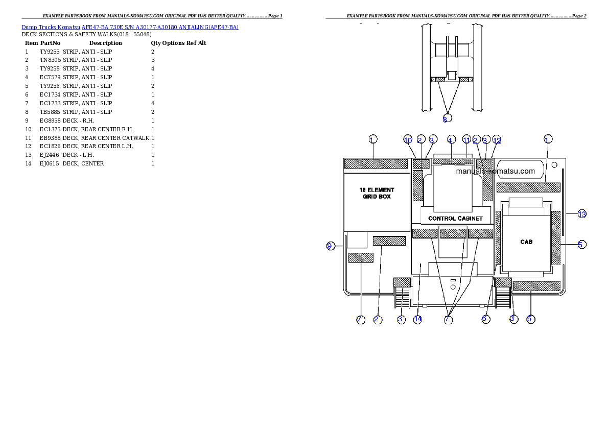 Protected: AFE47-BA 730E S/N A30177-A30180 ANJIALING Partsbook
