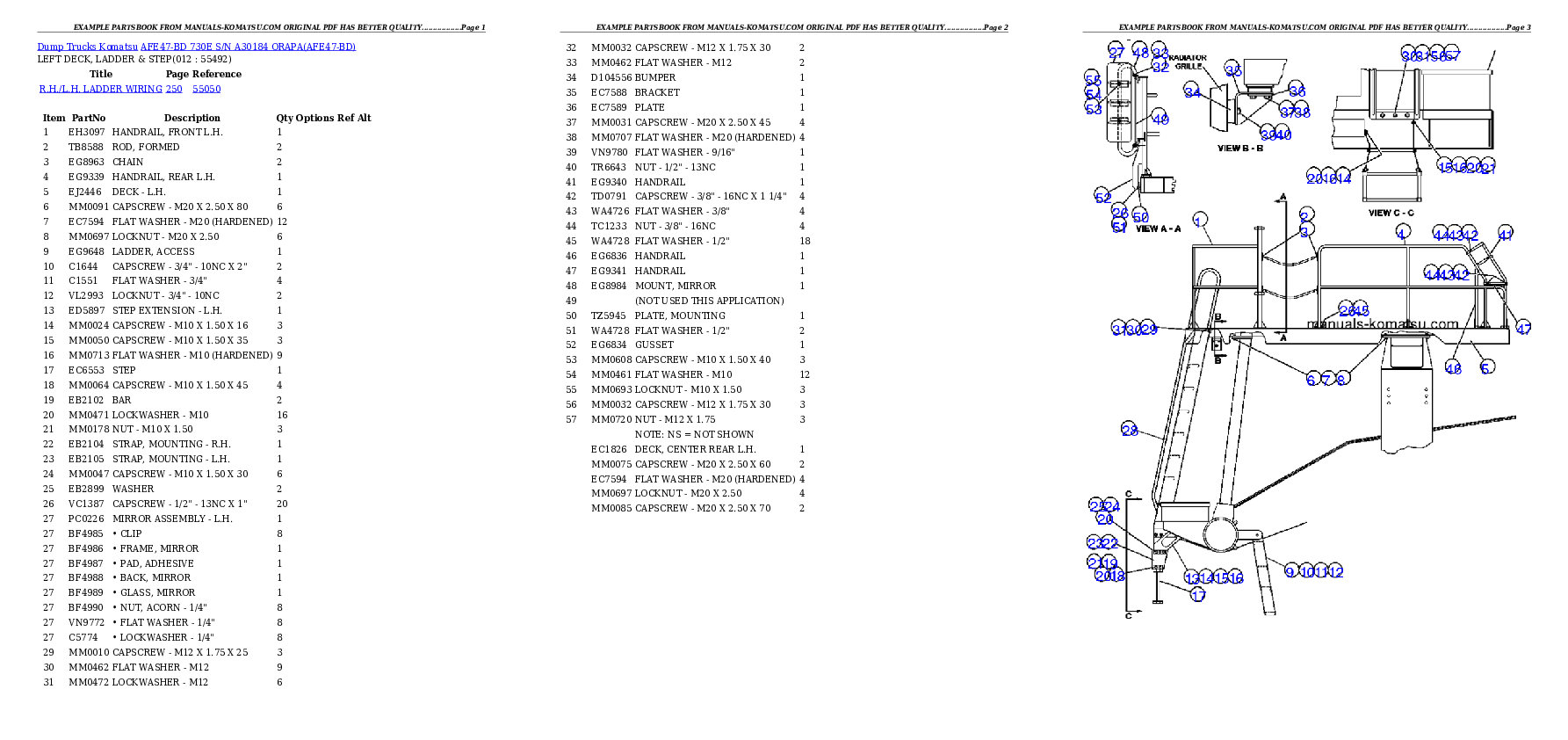 Protected: AFE47-BD 730E S/N A30184 ORAPA Partsbook