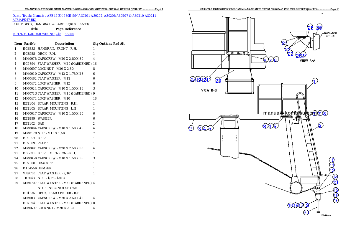 Protected: AFE47-BK 730E S/N A30201-A30202, A30205-A30207 & A30210-A30211 ATB Partsbook