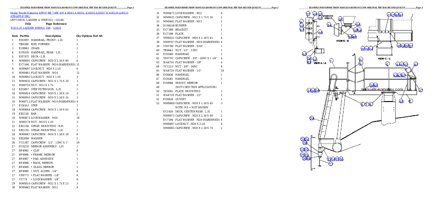 Protected: AFE47-BK 730E S/N A30201-A30202, A30205-A30207 & A30210-A30211 ATB Partsbook