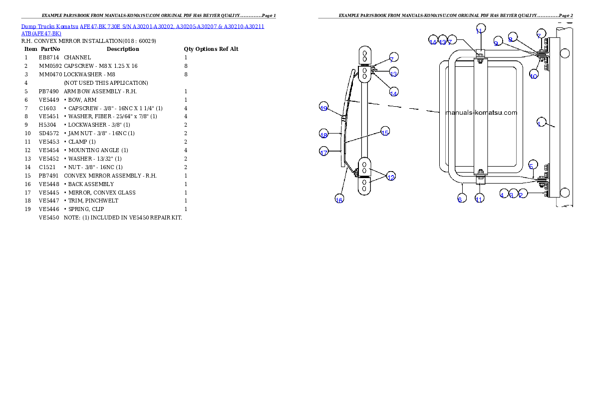 Protected: AFE47-BK 730E S/N A30201-A30202, A30205-A30207 & A30210-A30211 ATB Partsbook
