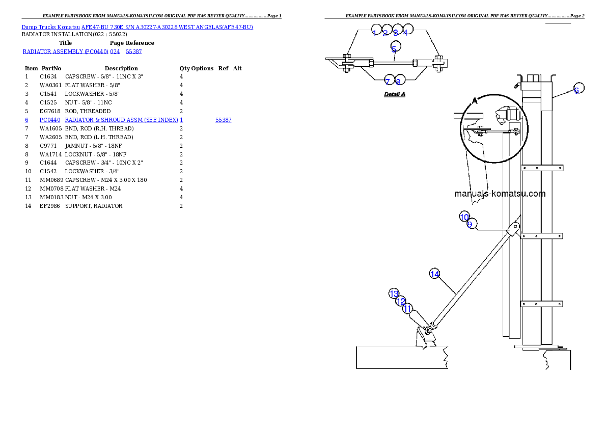 Protected: AFE47-BU 730E S/N A30227-A30228   WEST ANGELAS Partsbook