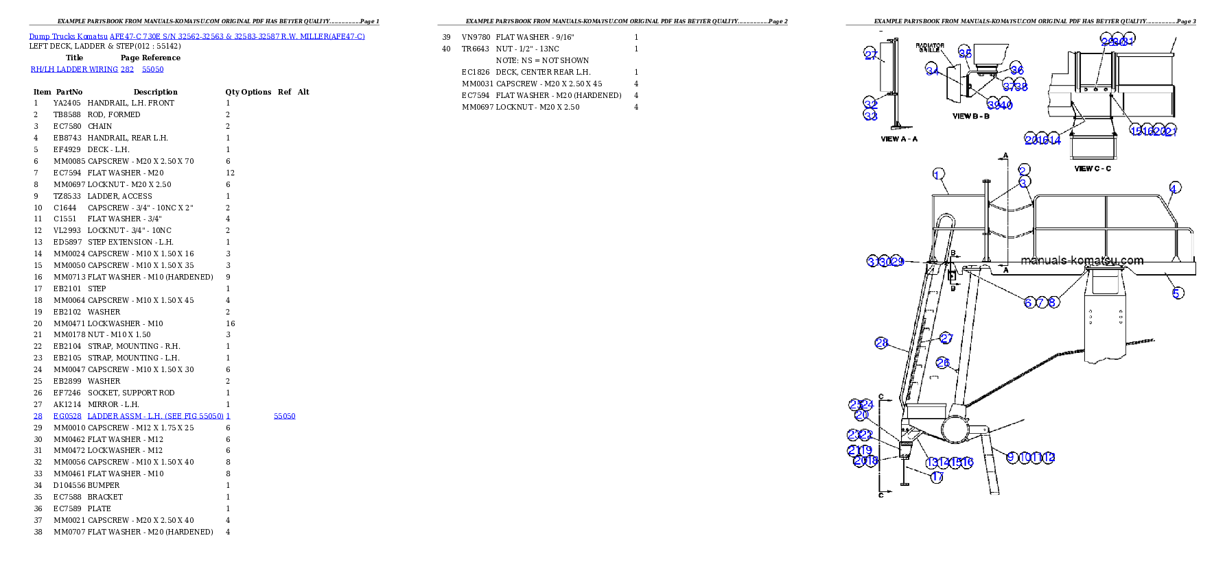 Protected: AFE47-C  730E S/N 32562-32563 & 32583-32587   R.W. MILLER Partsbook