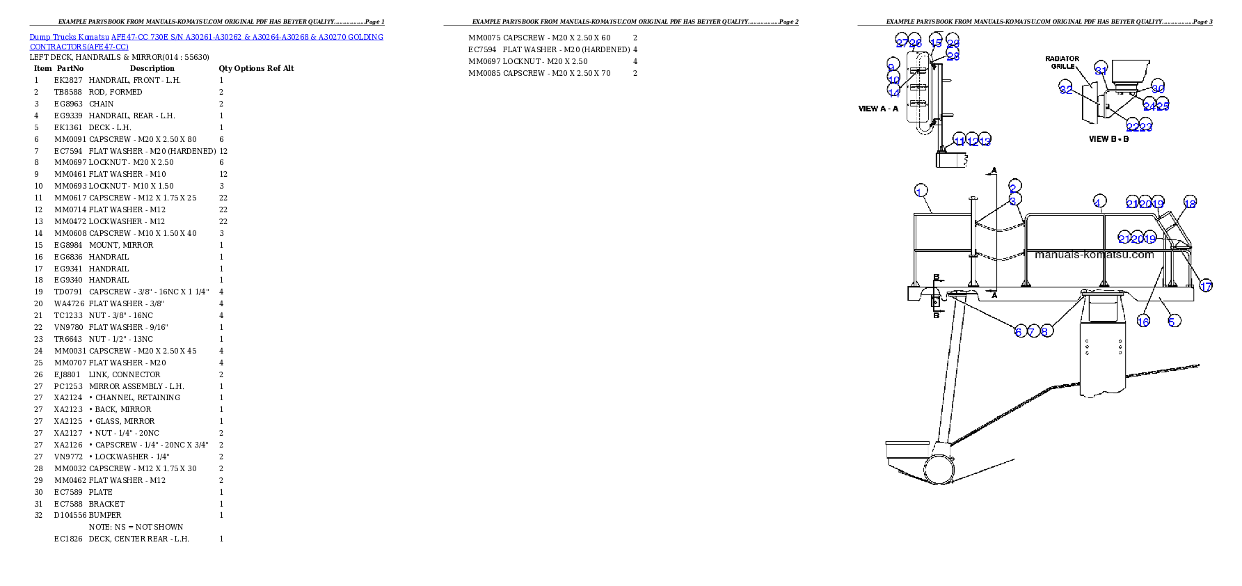 Protected: AFE47-CC 730E S/N A30261-A30262 & A30264-A30268 & A30270  GOLDING CONTRACTORS Partsbook