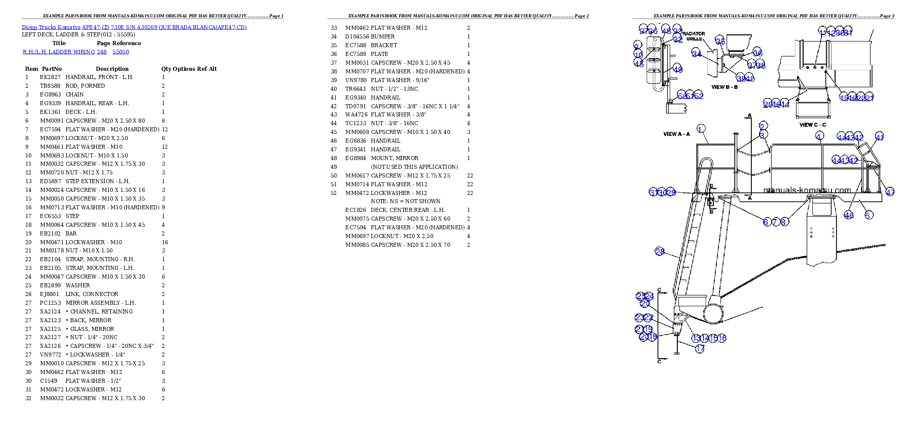 Protected: AFE47-CD 730E S/N A30269   QUE BRADA BLANCA Partsbook