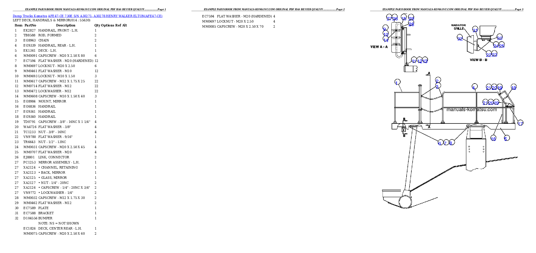 Protected: AFE47-CE 730E S/N A30271- A30278  HENRY WALKER ELTON Partsbook